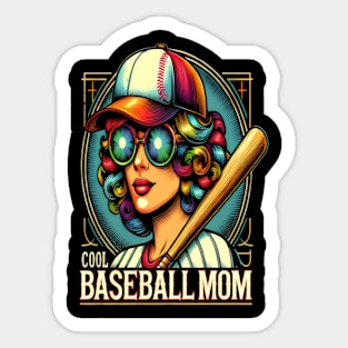 Determined Woman Empowered:  Best Baseball Mom Sticker